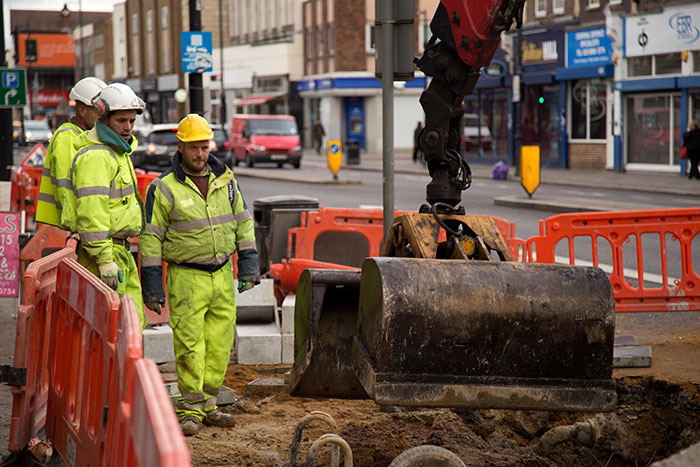 Lindsay's Protective Clothing Footwear road workers in protective gear